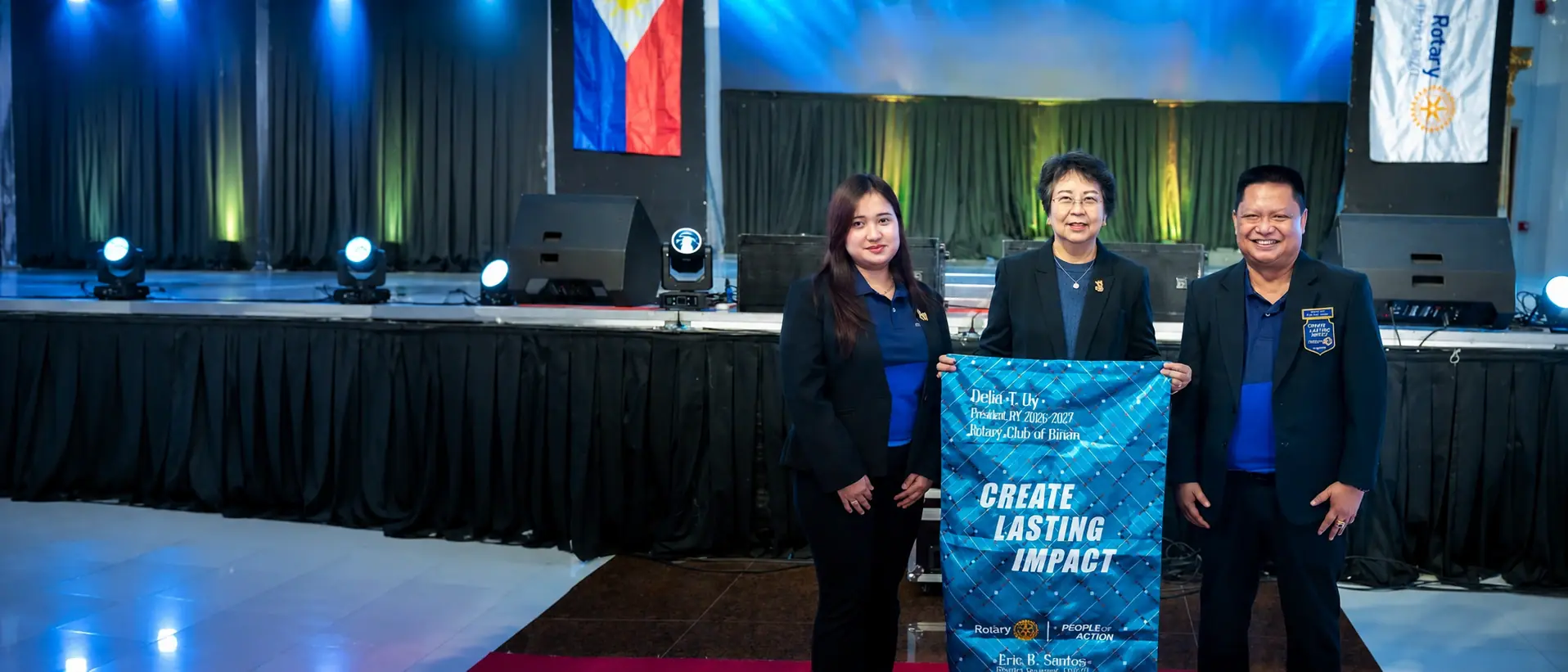 Rotary Club of Metro Biñan members at a club activity